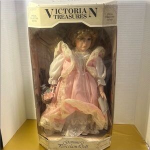 Porcelain Doll in Pink Dress